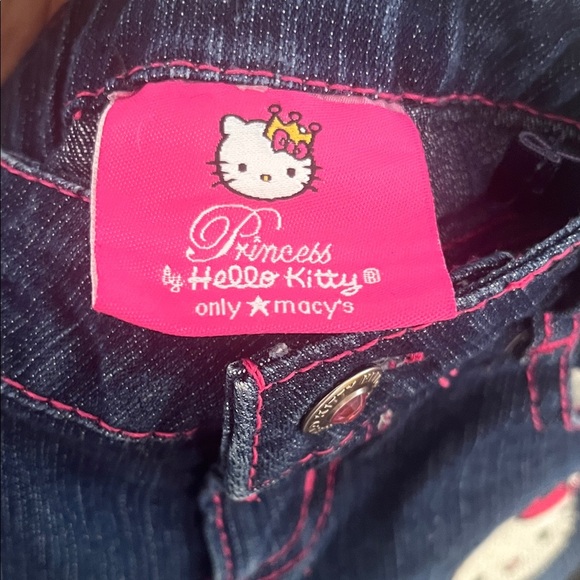 Hello Kitty Blue Jeans Kids Jeans with Pink Stitching Size 4 - Picture 2 of 8